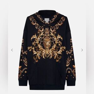 Camilla Black and Gold Baroque Hoodie